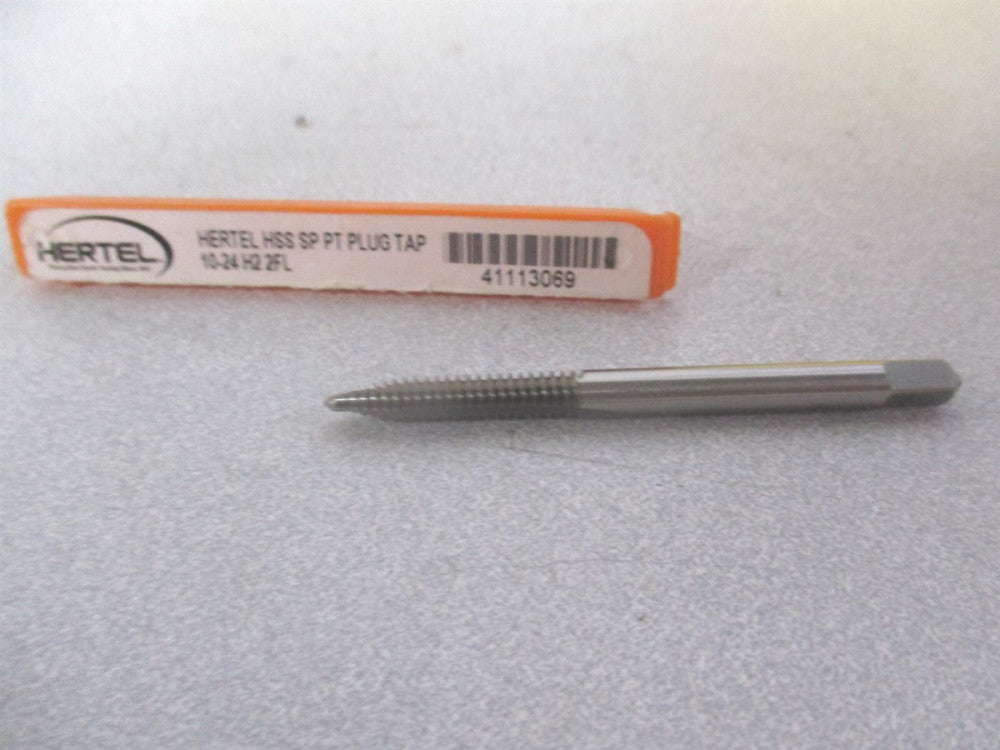 (K008243AS) #10-24 UNC 2 Flute Bright Finish High Speed Steel Spiral Point Tap