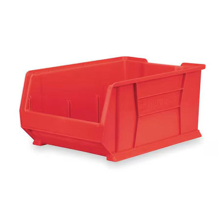 Akro-Mils 30293Red Storage Bin, Plastic, Red, 11 In H, 16 1/2 In W, 29 7/8 In L