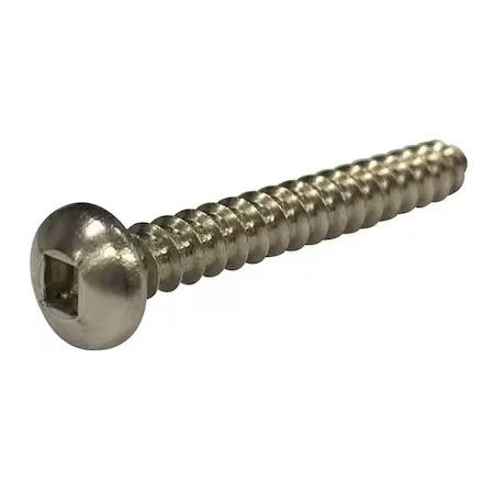 Zoro Select 1Vu37 Sheet Metal Screw, #8 X 1 In, Plain 18-8 Stainless Steel Pan