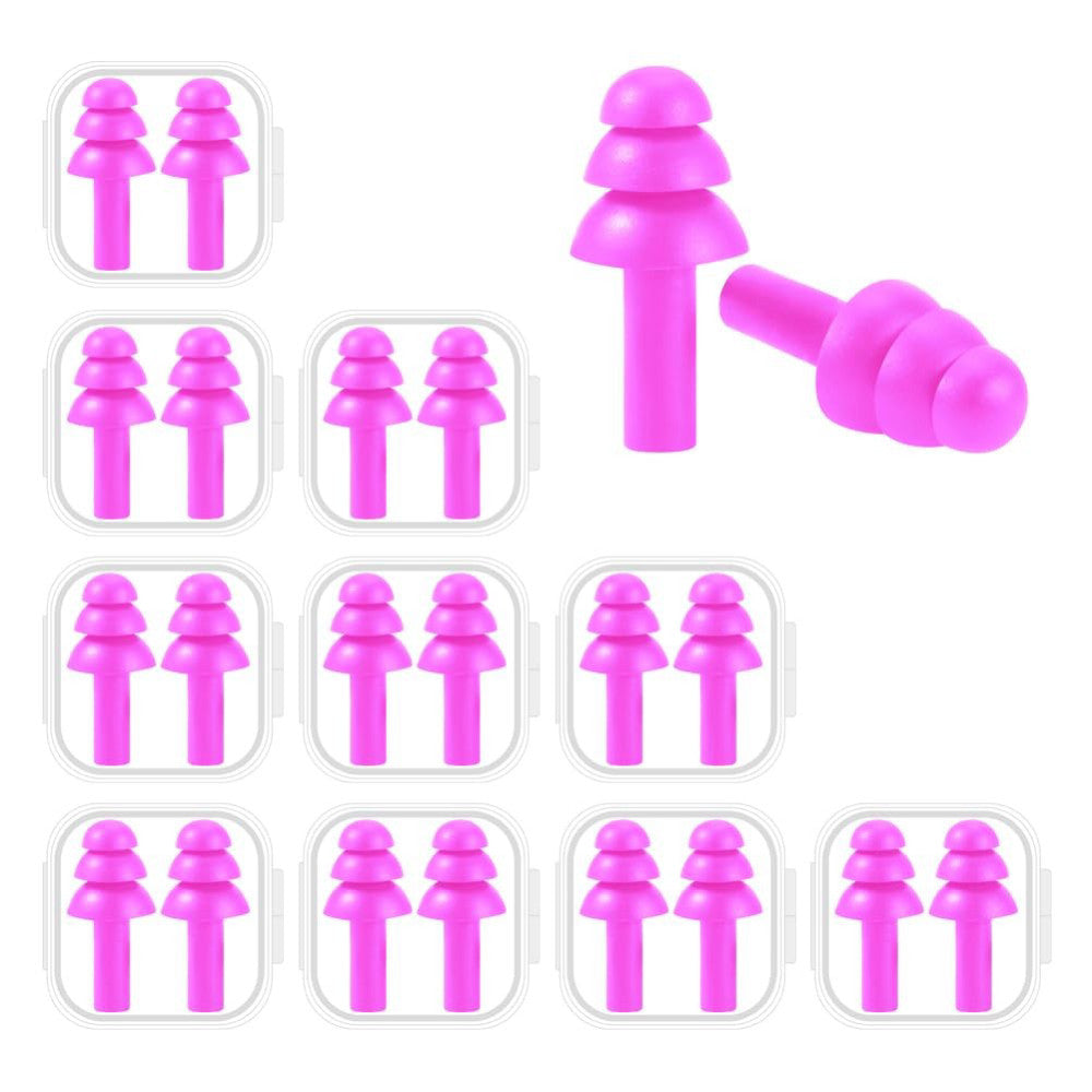 10 Pairs Noise Cancelling Ear Plugs, Premium Soft Silicone, Reusable, Waterpr...