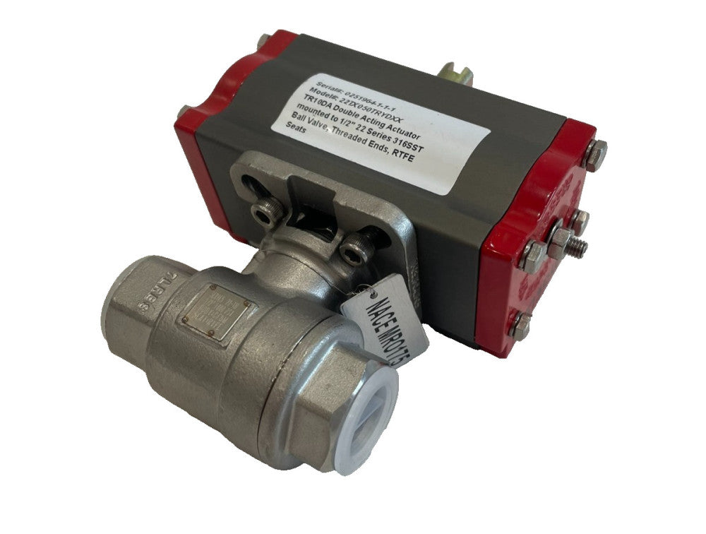 NEW TRIAC 22TX050TRYDXX DOUBLE ACTING ACTUATOR 316SST BALL VALVE