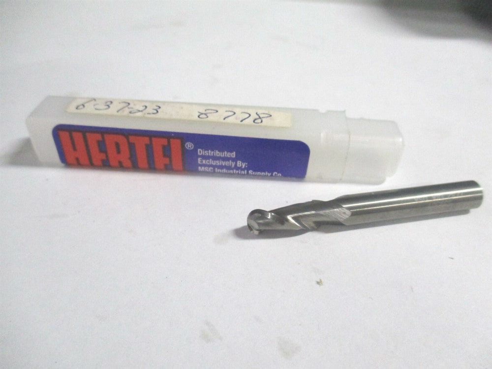 (E599924504) 7/32" x 1/2" x 1/4" x 2" OAL Solid Carbide 2 Flute Ball End Mill 
