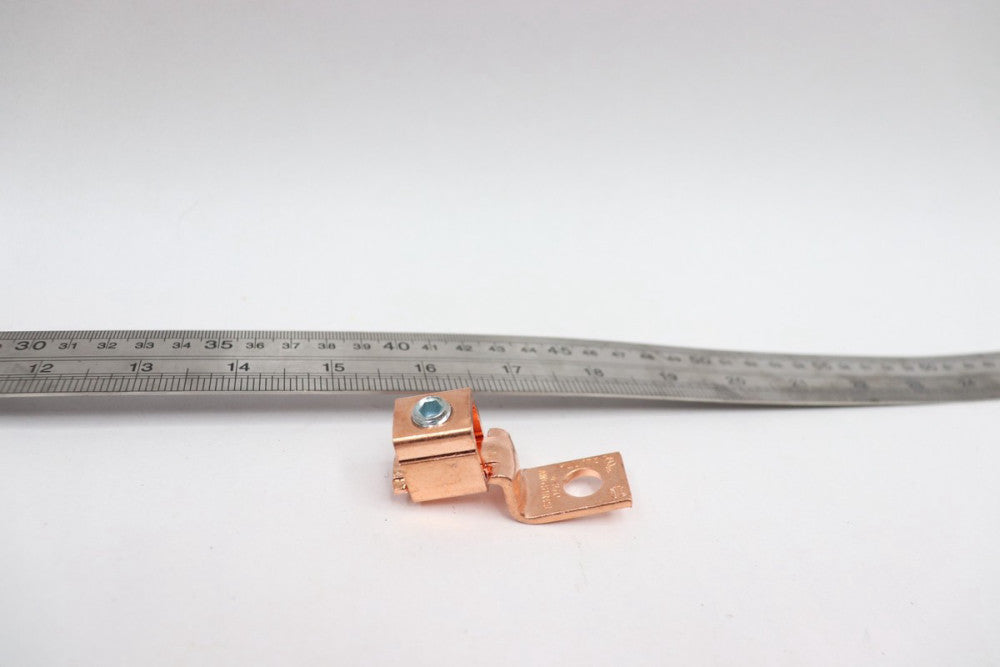 Burndy Offset Tongue Copper Lug Connector 3/8" Stud Size 4 AWG â 3/0 AWG