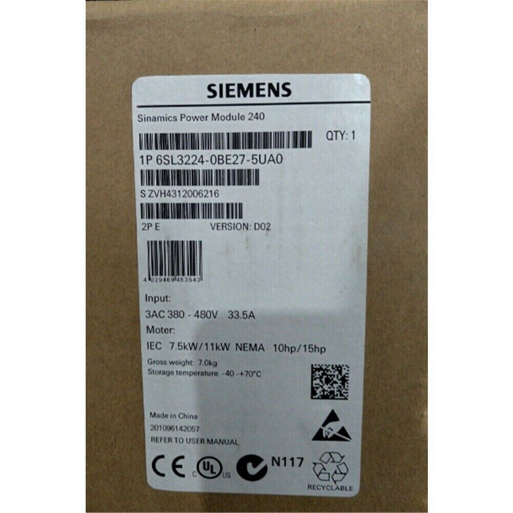 New Siemens 6SL3224-0BE27-5UA0 6SL32240BE275UA0 G120 PM 240 Power Module