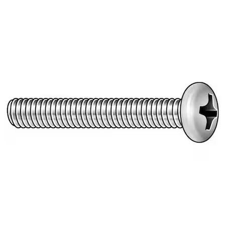 Zoro Select Mppd016020-100P1 M1.6-0.35 X 2 Mm Phillips Pan Machine Screw, Zinc