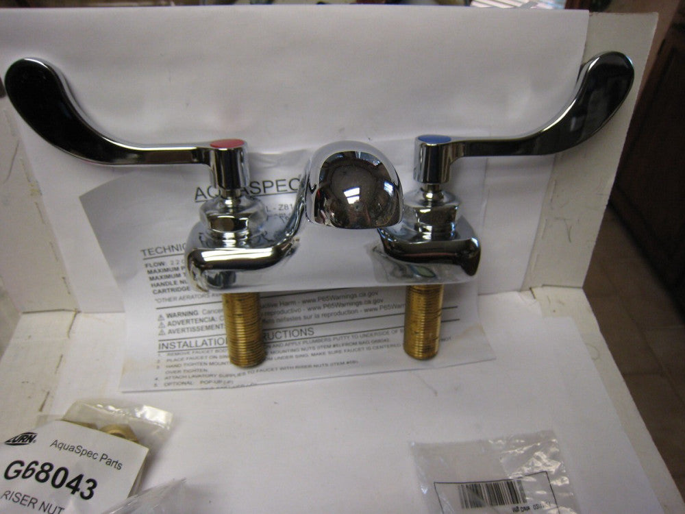 Zurn Z81104-xl handicapped Bathroom Sink Faucet 4”center set  Wrist Blades