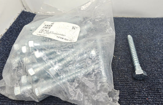 (25 PIECES) Lawson Products 4485: 1/2 x 4 Zinc Plated Hex Head Lag Bolts 