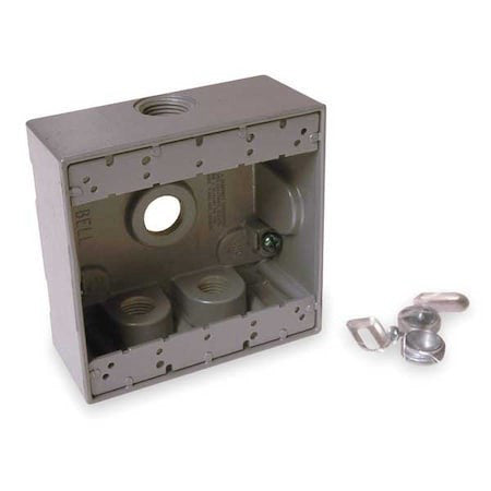 Bell Outdoor 5343-0 Weatherproof Electrical Box, 31 Cu In, Double Gang Box