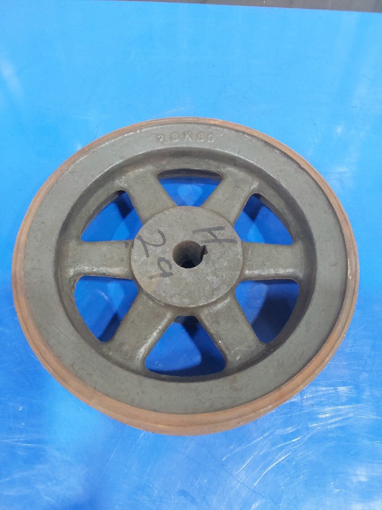 BROWNING, 2BK80 Bushed 2 Groove V-belt Sheave Pulley