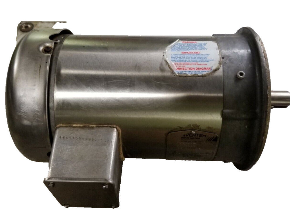 BALDOR 3 HP STAINLESS ELECTRIC MOTOR 230/460 VAC 1780 RPM 3 PHASE 182TC FRAME