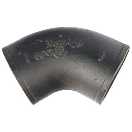 Zoro Select 220572 60 Degrees  Bend No-Hub 1/6"Bend, 3" Pipe, Female Socket,