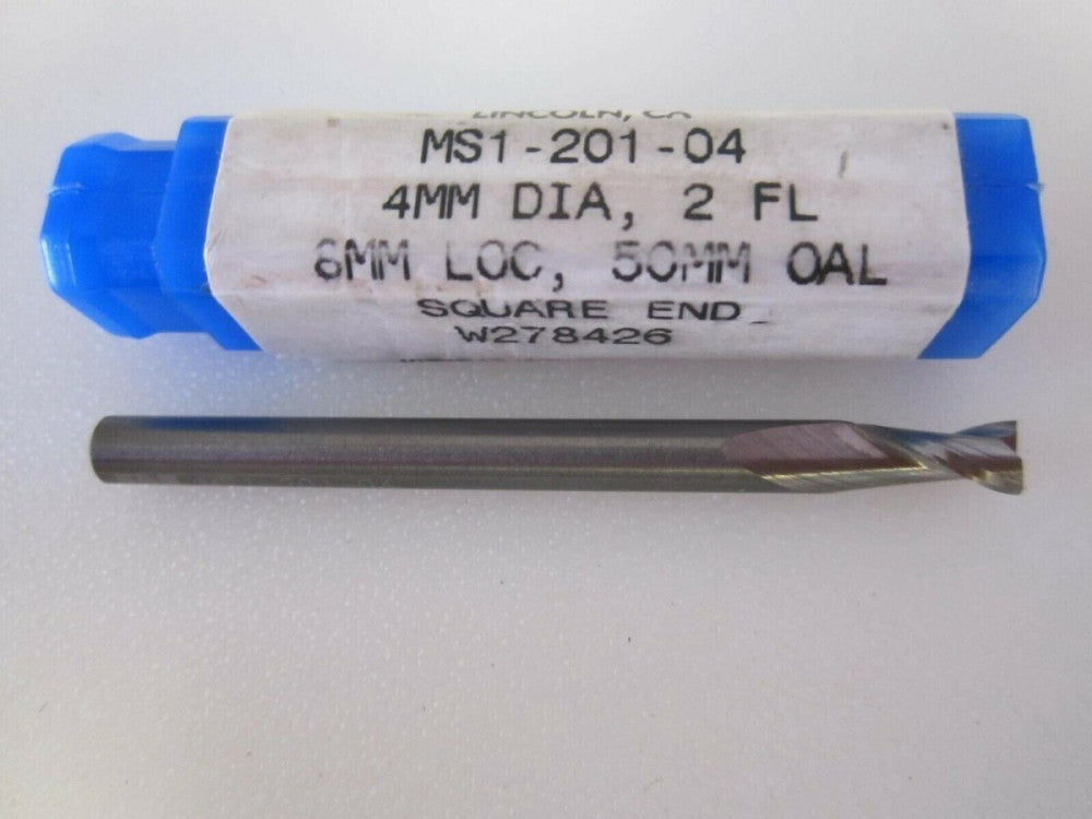 RobbJack Stub Length 4mm 2F Carbide End Mill MS1-201-20 