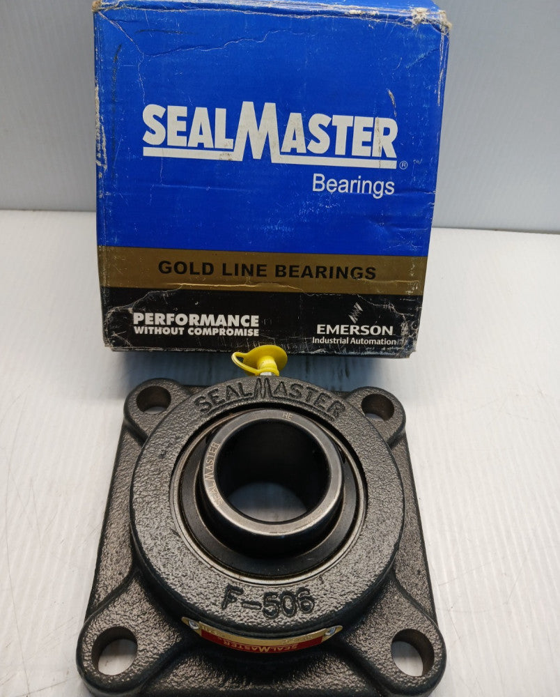 New SealMaster 1-3/8" Flange Mount Ball Bearing SF-22  4-Bolt
