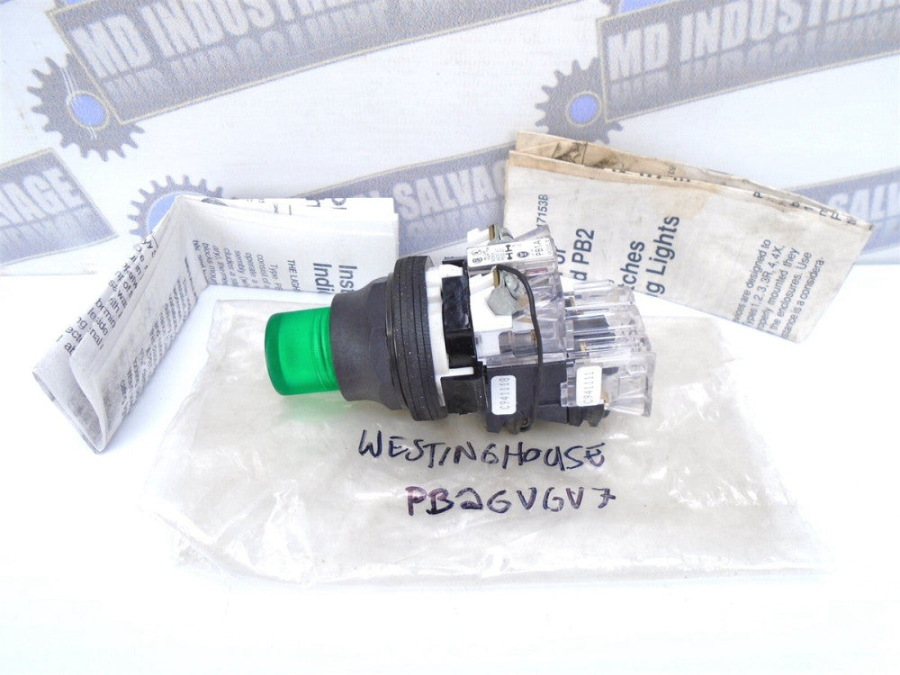 Westinghouse - PB2GVGV7 - PB2GV0V7 Push-To-Test GREEN Indicating Light OIL TITE