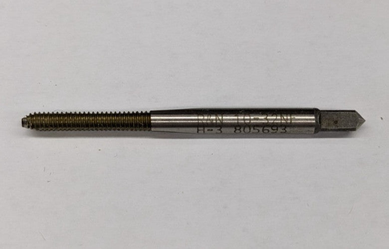 R&N 10-32 NF Spiral Point Bottoming Tap GH3 2 Flutes HSS USA - Bottom