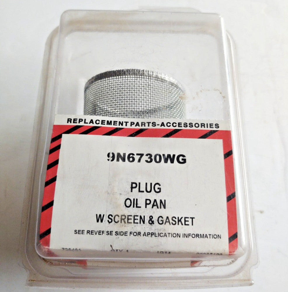 Replacement Part 9N6730WG Oil Pan Plug w/ Screen & Gasket For 4 Cyl Gas Tractors