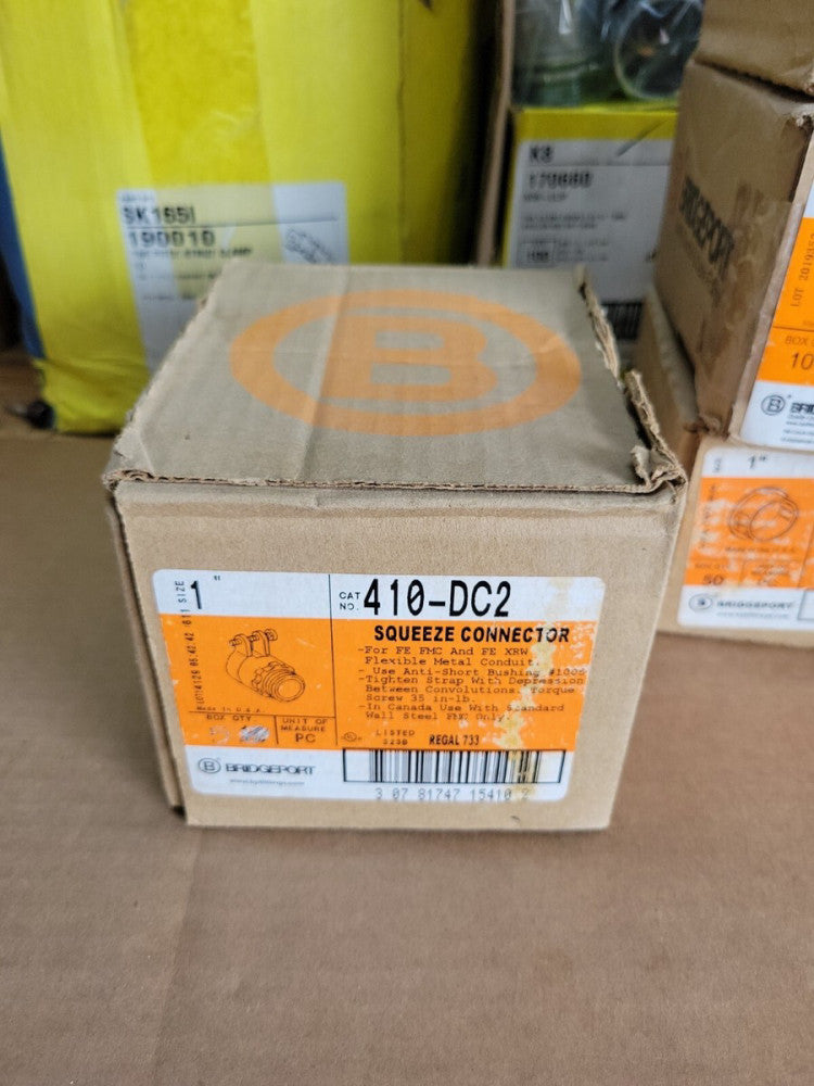 Bridgeport 410-DC2 1" Squeeze Connector  BOX OF 5