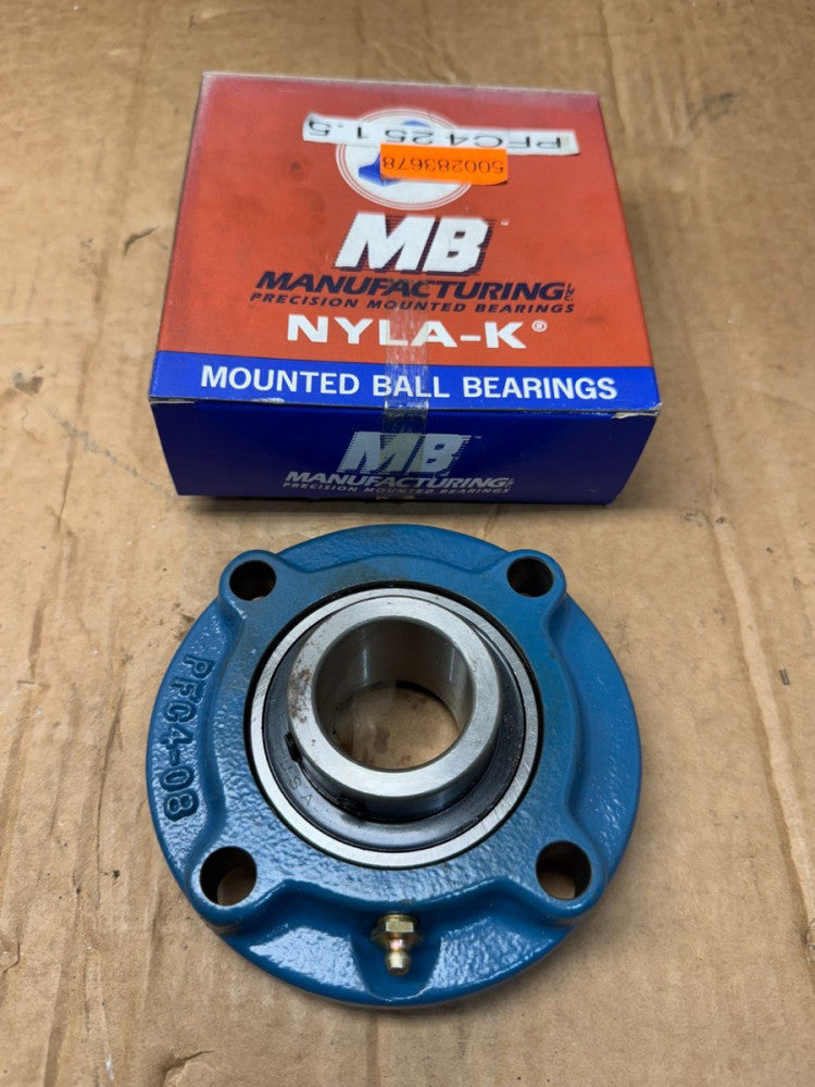 NEW IN BOX MB MFG. 4-BOLT FLANGE BEARING 1-1/2" BORE PFC4 25 1-1/2