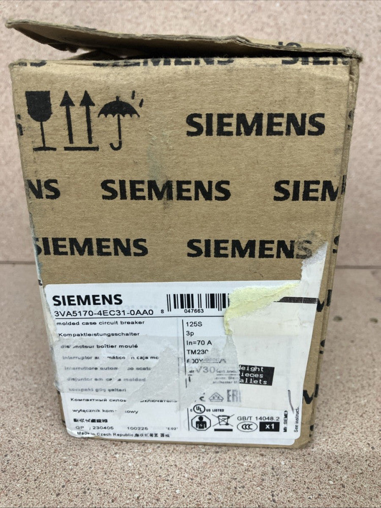 SIEMENS 3VA5170-4EC31-0AA0 / 3VA51704EC310AA0 NOS