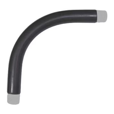Calbond Pv2090el00 Rmc 90 Deg Elbow, 2 In, Threaded, Steel, Pvc Coated, Black