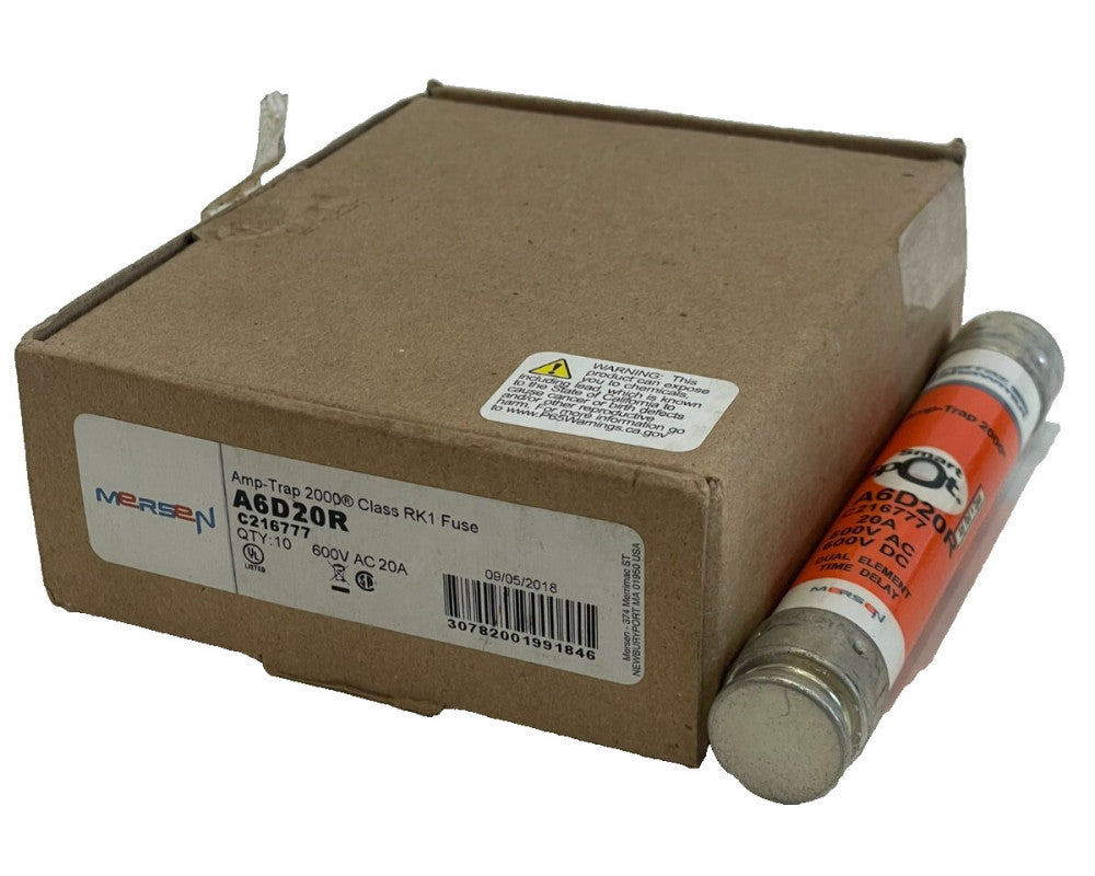 NEW MERSEN FERRAZ SHAWMUT A6D20R FUSES 600V 20AMP 8 COUNT