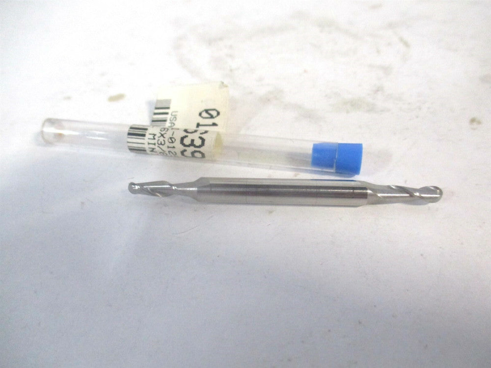 (541-0125) 1/8" x 3/8" x 3/16" x 2-1/4" OAL 2 Flute Cobalt RH Ball End Mill 