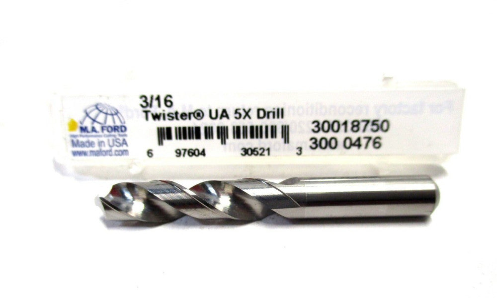 M.A. Ford (30018750) 3/16 x 3/16 x 3/4 x 1-1/2 118° RH HSS Circuit Board Drill