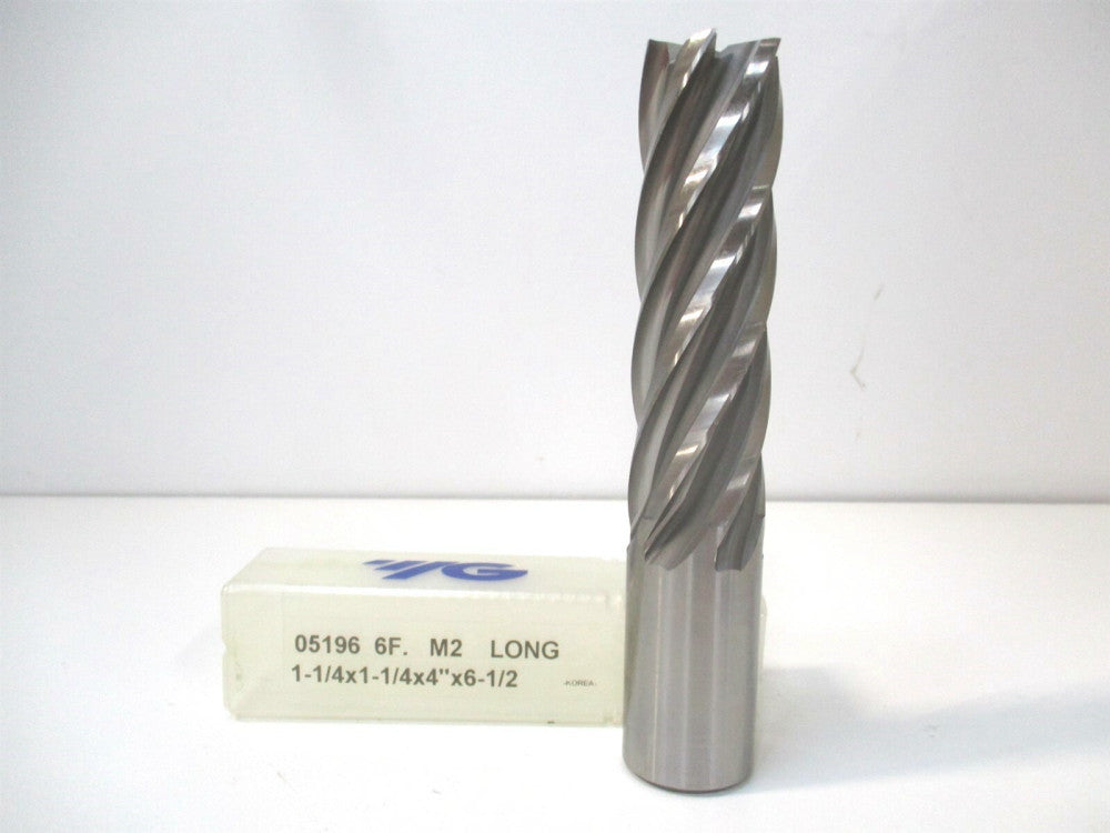 YG-1 (05196) 1-1/4" x 4" x 1-1/4" x 6-1/2" OAL HSS RH Finishing Square End Mill