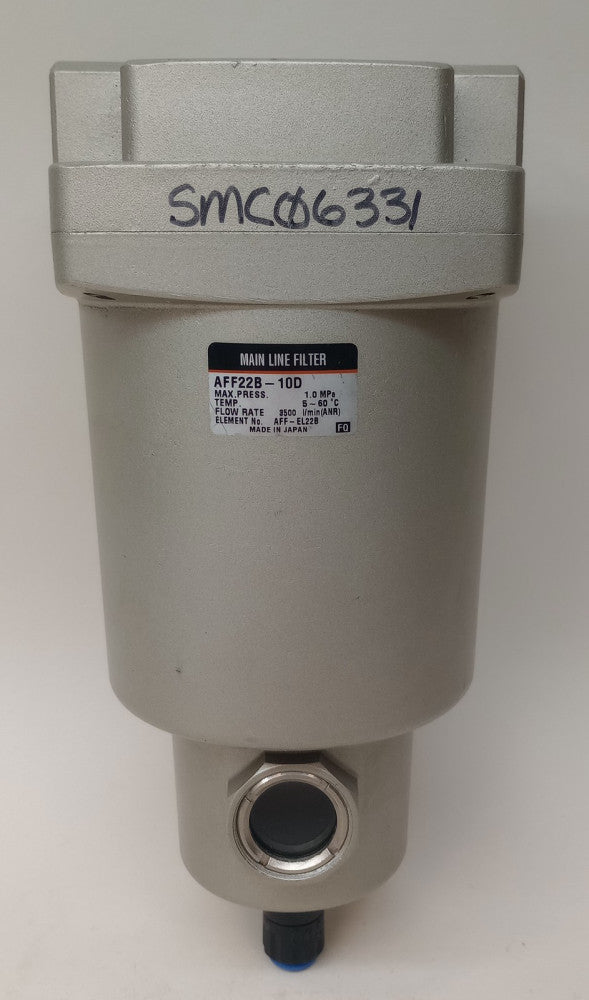 SMC AFF22B-10D Main Line Filter 1" Ports AFF-EL22B