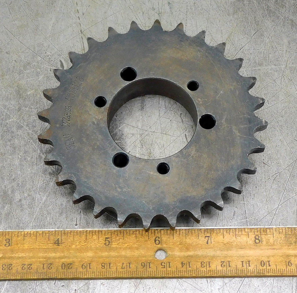 Martin 40SH28 QD Bushed Roller Chain Sprocket #40 28 Teeth 2-5/8" Bore