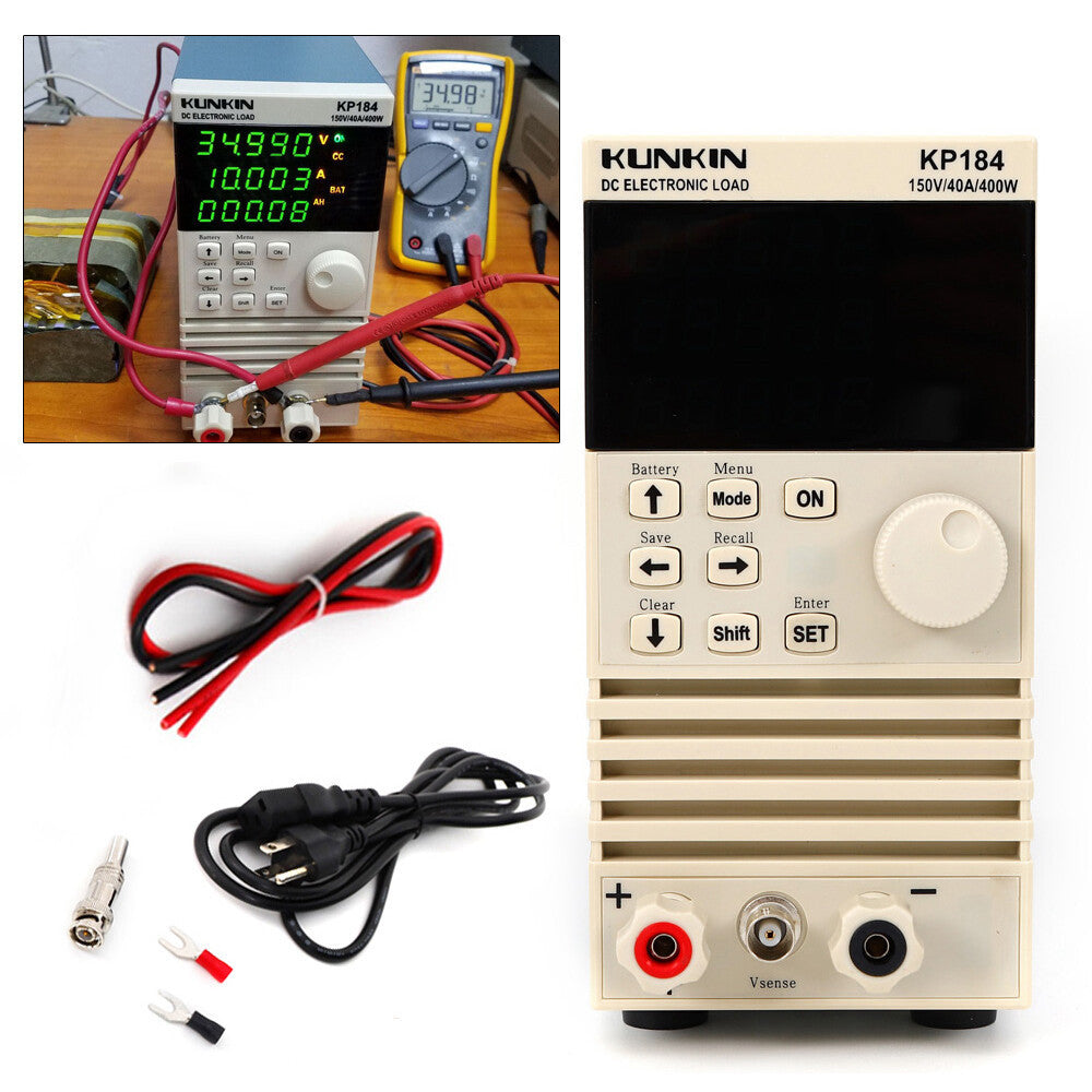 Electronic Load Tester, 400W DC Electronic Load Programmable KP184 DC 150 V