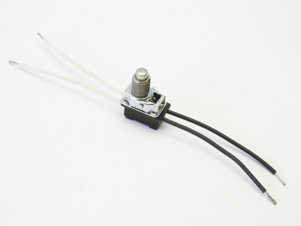 Cole Hersee Push Button Switch On/OFF w/Leads Metal 3A 125VAC, 1A 250VAC