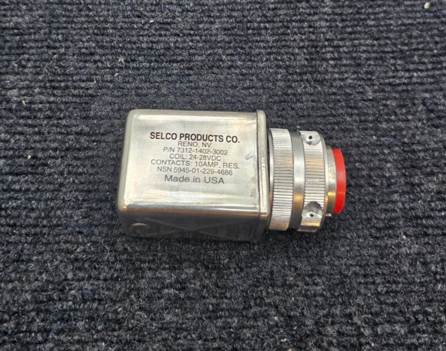 Selco Products 7312-1402-3002 Electromagnetic Relay 24-28VDC Coil 10AMP Res