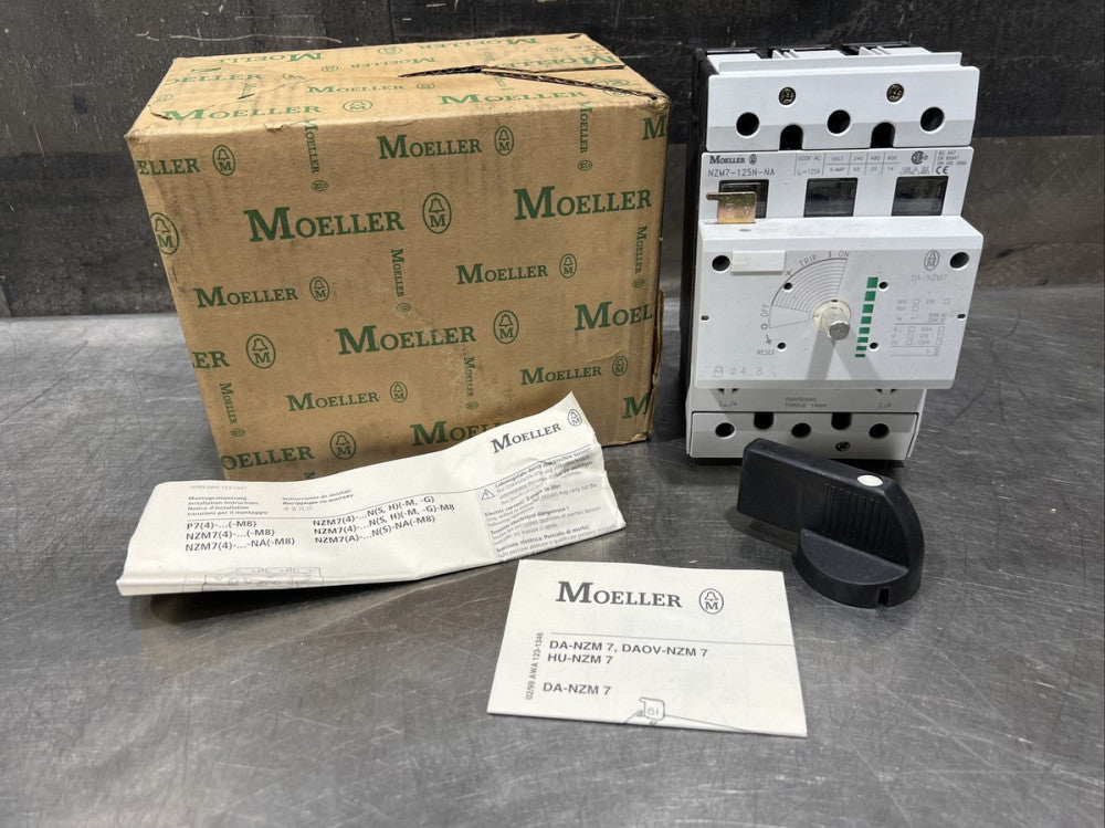MOELLER NZM7-125N-NA 125AMP 3-POLE MOLDED CASE Nos Surplus