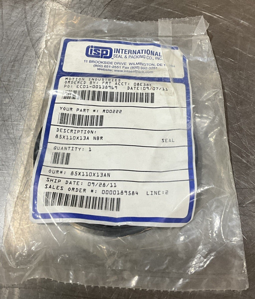 ISP Oil Seal Part # R00222 85x110x13A 2011
