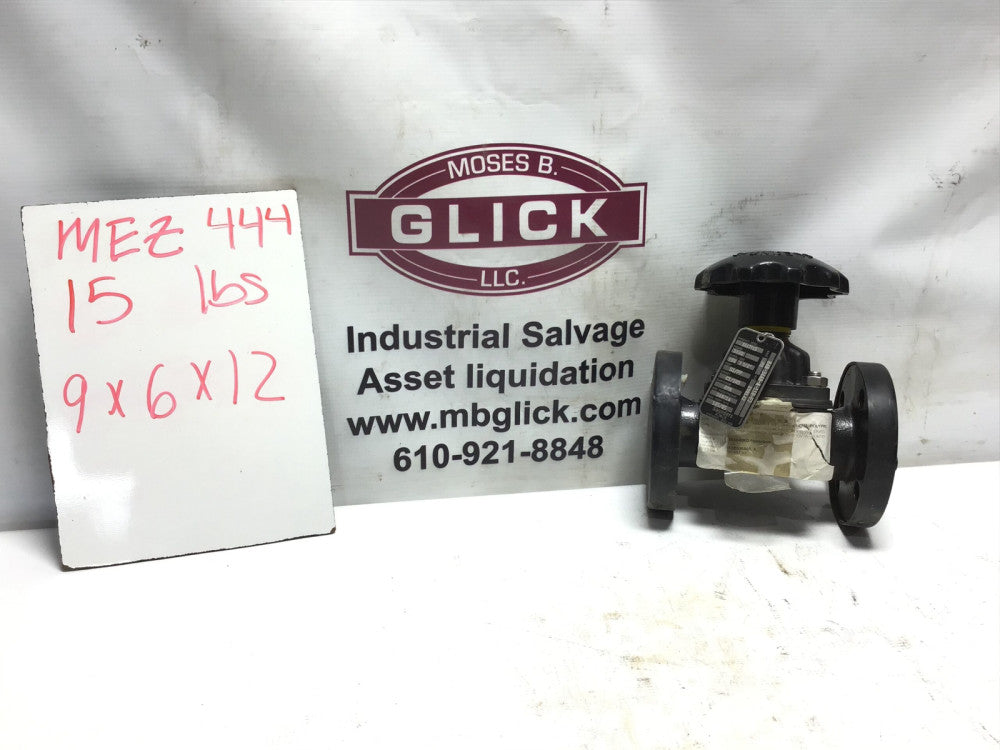 Saunders 3448 Manual Iron Flanged Diaphragm Valve 1-1/2in 150