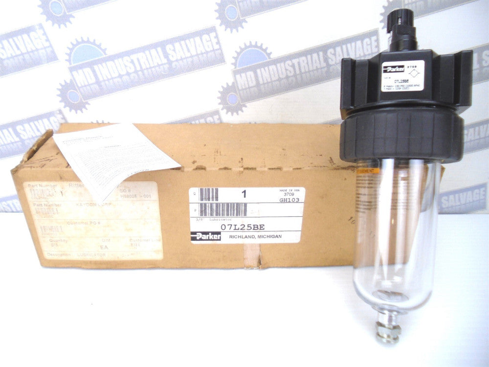 PARKER - 07L25BE - LUBRICATOR - 3/8" FNPT - 150 PSI - (NEW IN BOX)
