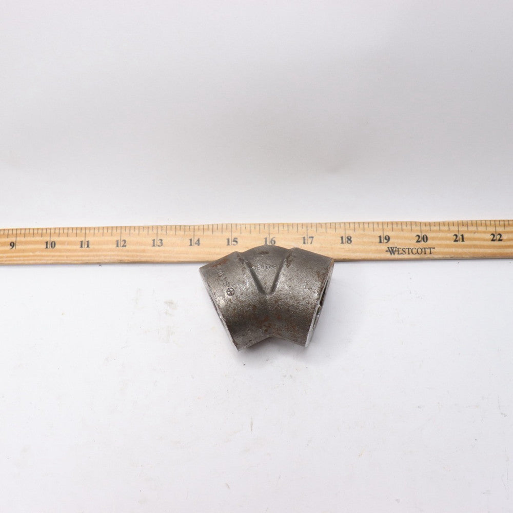 45 Degree Elbow Pipe Fitting Socket Weld Class 6000 Forged Steel 1" 