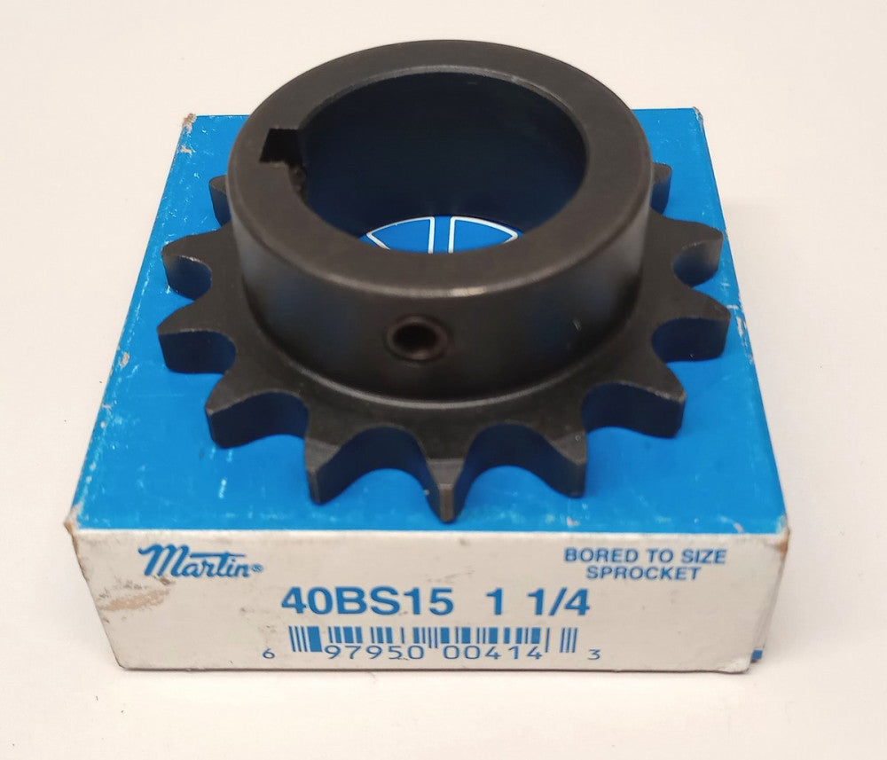 Martin 40BS15 1 1/4 Bored To Size Sprocket 1-1/4" Keyed Bore 40BS15114