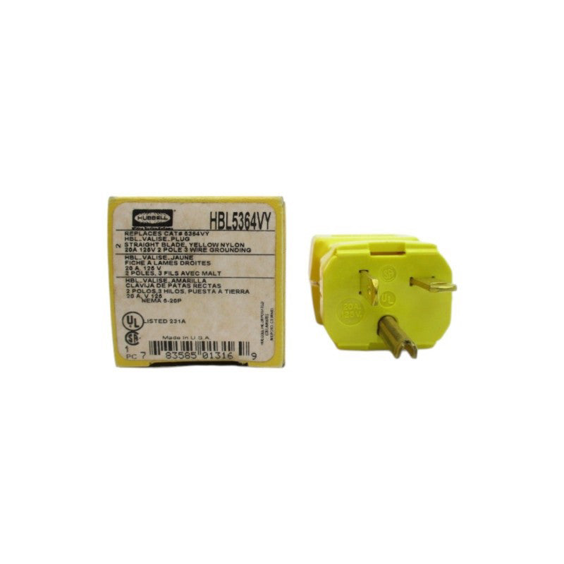 HUBBELL HBL5364VY 125V 20A NSMP