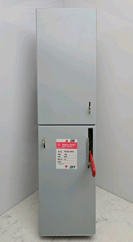 GE ADS36100HS Spectra Fusible Panelboard Switch 100A Amps 600V 3 Pole Used 