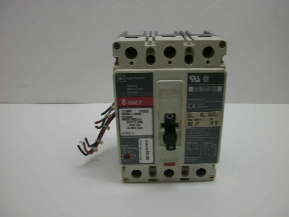CUTLER-HAMMER HMCP015E0CA10 SER C MOTOR PROTECTOR CIRCUIT BREAKER 15A 3P 600VAC