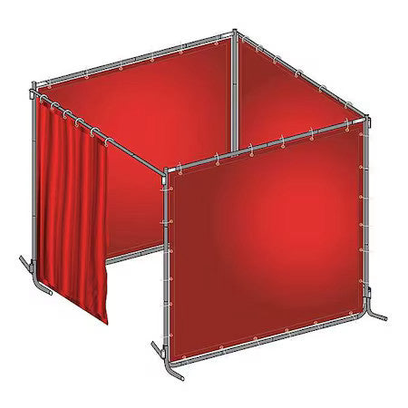 Zoro Select 22Rp04 Welding Booth Kit, Transparent Pvc, 6 Ft. W., 6 Ft. H., 13
