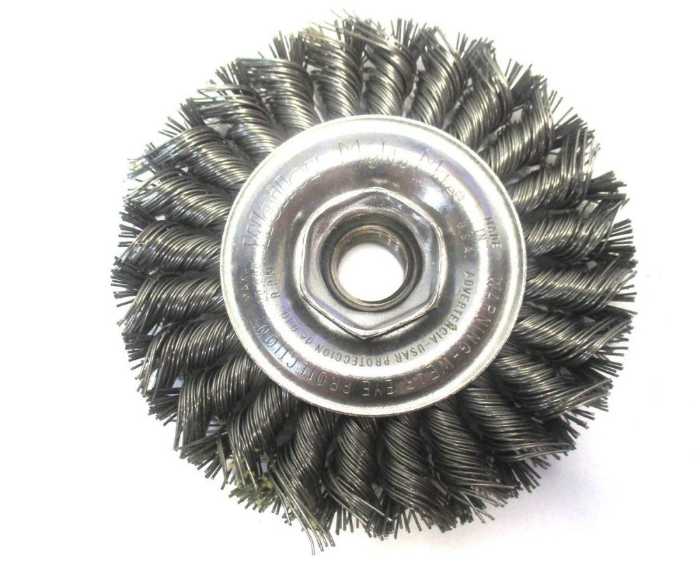 Weiler (94642) 4" OD 20000 RPM Steel Standard Twist Knotted Steel Wheel Brush