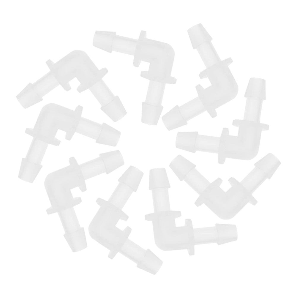 10pcs Aquarium Airline Tubing Connector L-Shaped Non-Return Valves Plastic Ai...