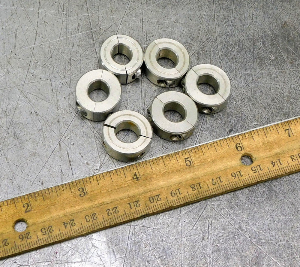 Lot of Six (6) Climax 2C-043-S Stainless Steel Shaft Collar 7/16" ID