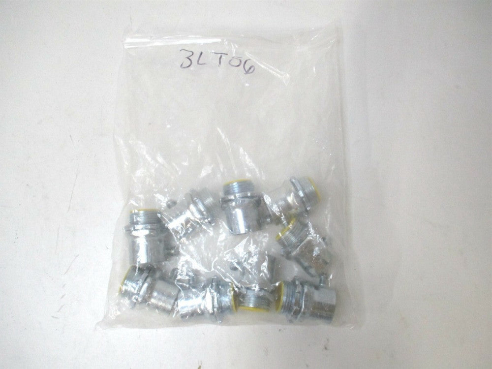 (3LT56) 3/4" Concrete Tight Steel Insulated Set Screw Connector - Lot of 9