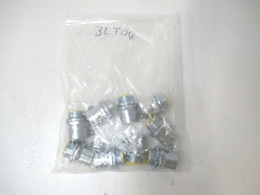 (3LT56) 3/4" Concrete Tight Steel Insulated Set Screw Connector - Lot of 9