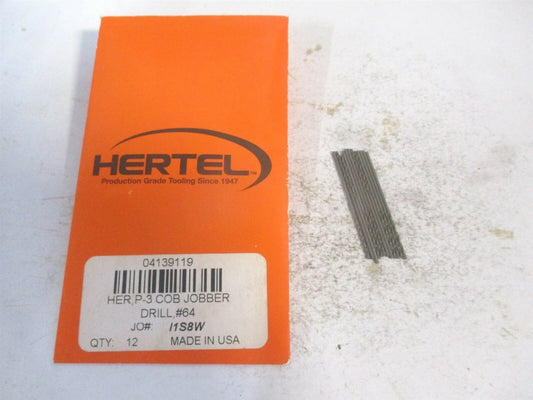 (04139119) #64 135° 5/8" x 1-1/2" OAL Cobalt Tapered Jobber Drill - Pack of 12
