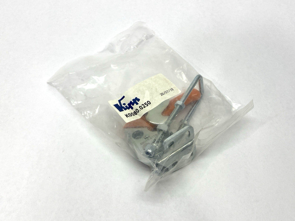 Kipp K0080.0250 Toggle Clamp Horizontal Latch w/ Fixed Jaw